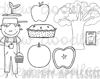 Johnny appleseed Etsy graphic about Johnny Appleseed Printable Story named Johnny appleseed Etsy